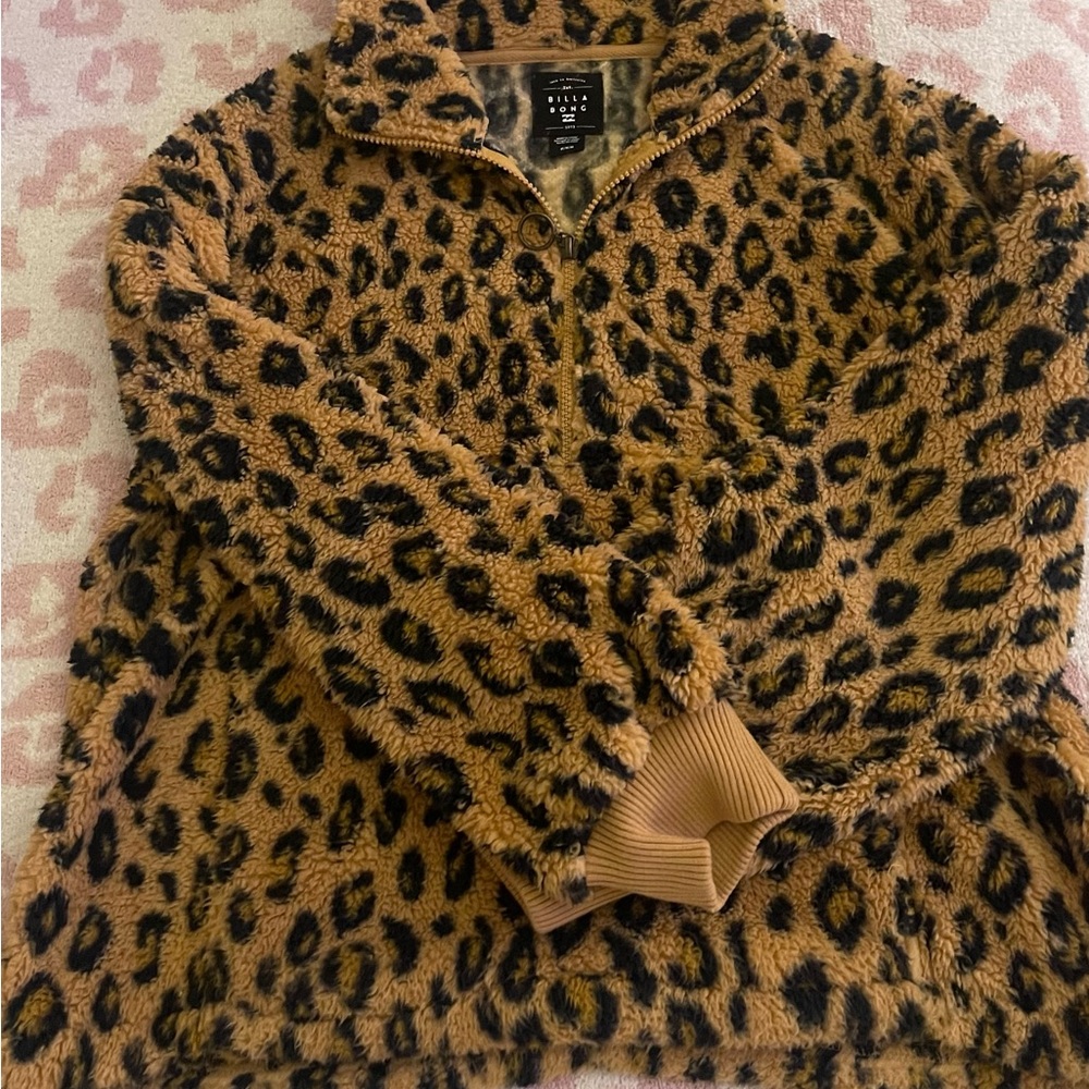 Leopard Print Fleece Jacket